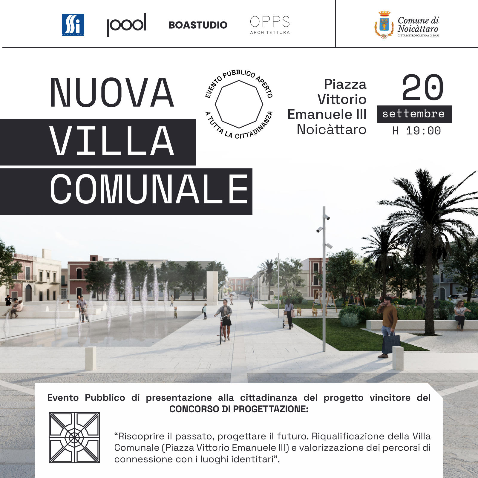 Riqualificazione Villa Comunale. Presentazione dei vincitori del concorso di progettazione